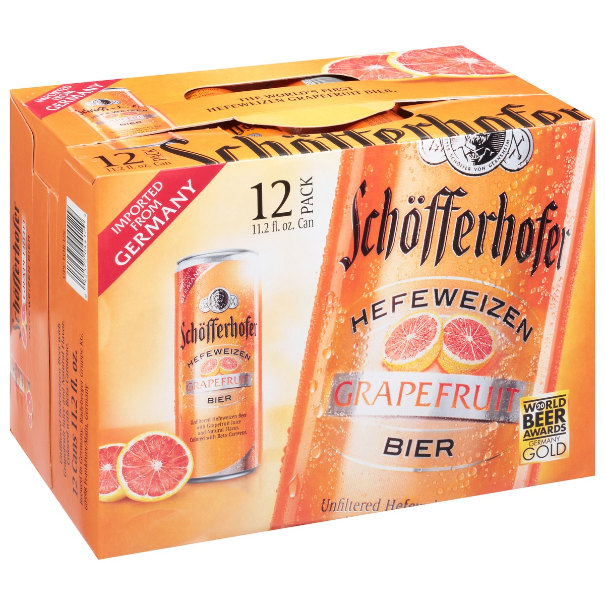 slide 3 of 9, Schöfferhofer Hefeweizen Grapefruit Beer 12 - 11.2 fl oz Cans, 12 ct; 11.2 fl oz