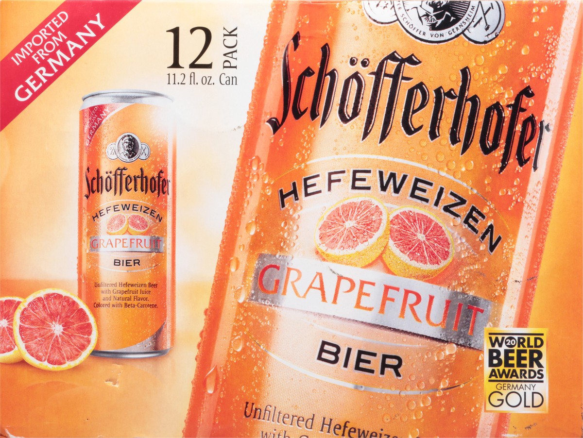 slide 6 of 9, Schöfferhofer Hefeweizen Grapefruit Beer 12 - 11.2 fl oz Cans, 12 ct; 11.2 fl oz