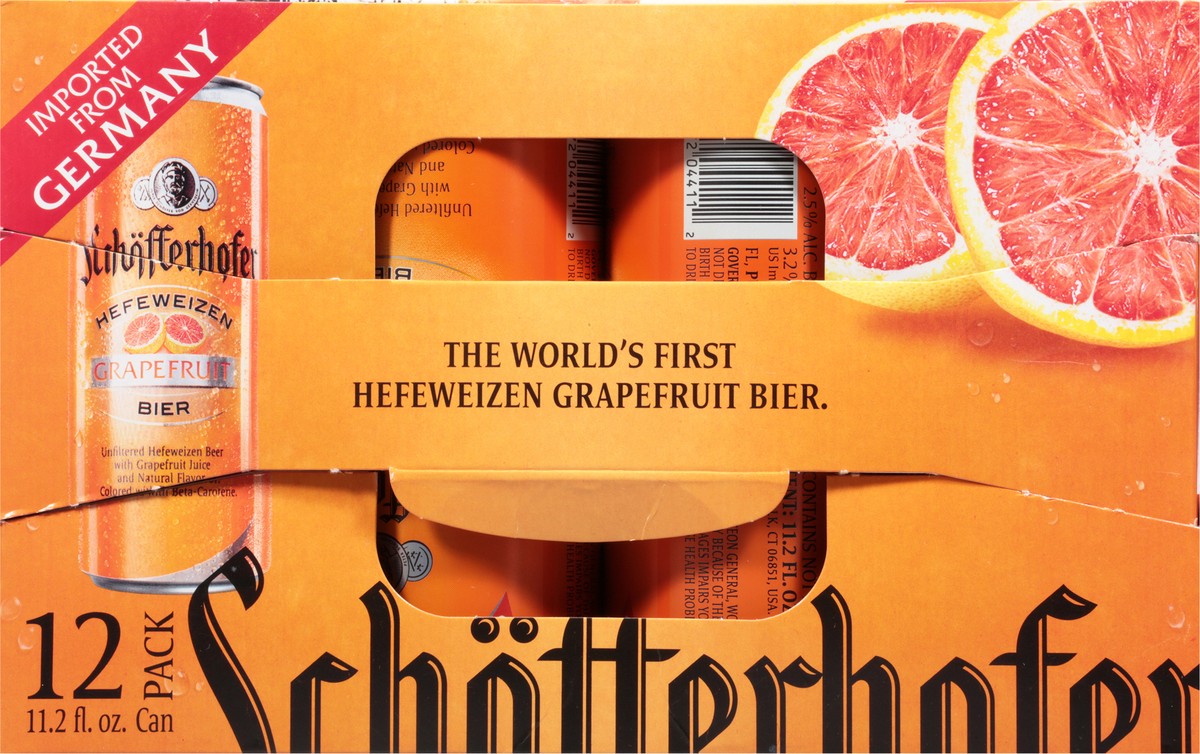 slide 9 of 9, Schöfferhofer Hefeweizen Grapefruit Beer 12 - 11.2 fl oz Cans, 12 ct; 11.2 fl oz