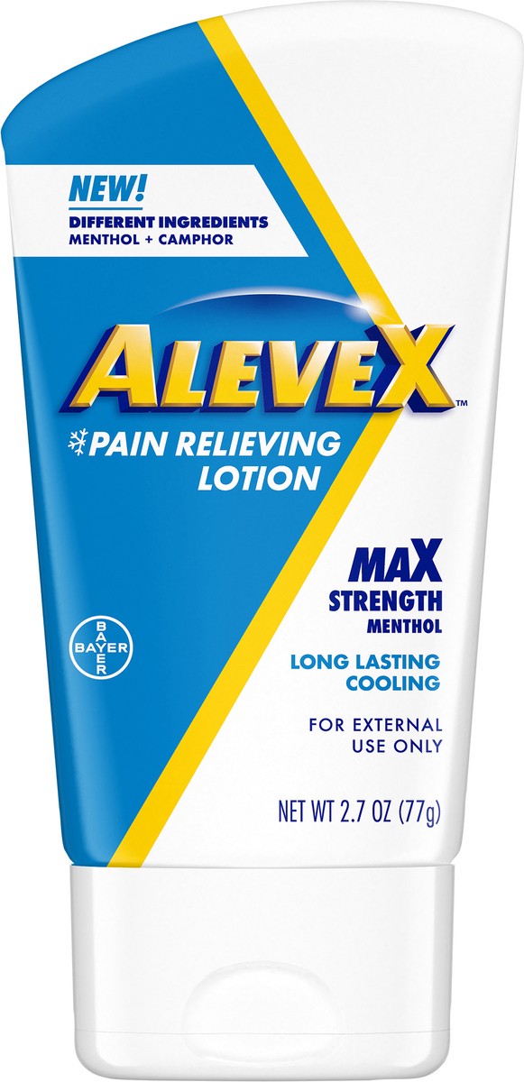 slide 5 of 8, Alevex Max Strength Menthol Pain Relieving Lotion 2.7 oz Tube, 2.7 oz