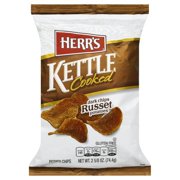slide 1 of 1, Herr's Russet Kettle Potato Chips, 2.625 oz