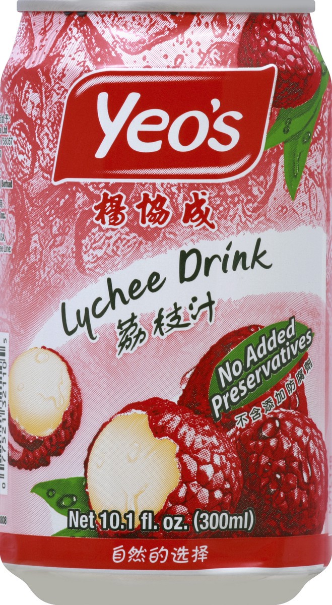 slide 5 of 6, Yeo's Lychee Drink 10.1 oz, 10 fl oz