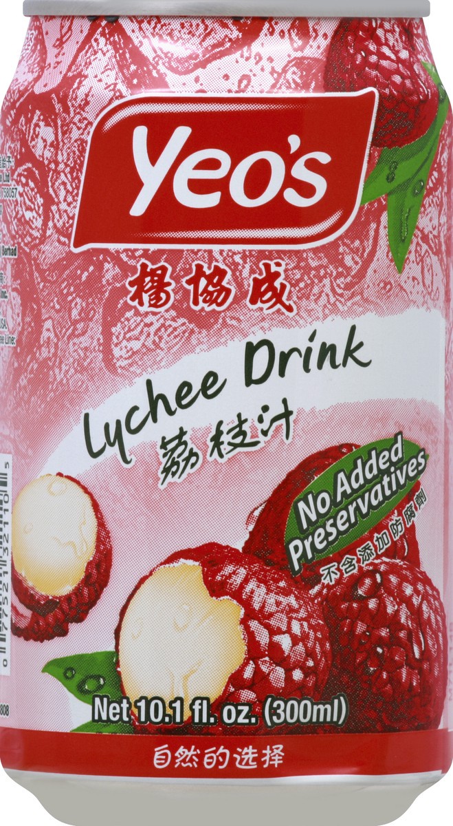 slide 6 of 6, Yeo's Lychee Drink 10.1 fl oz, 10 fl oz