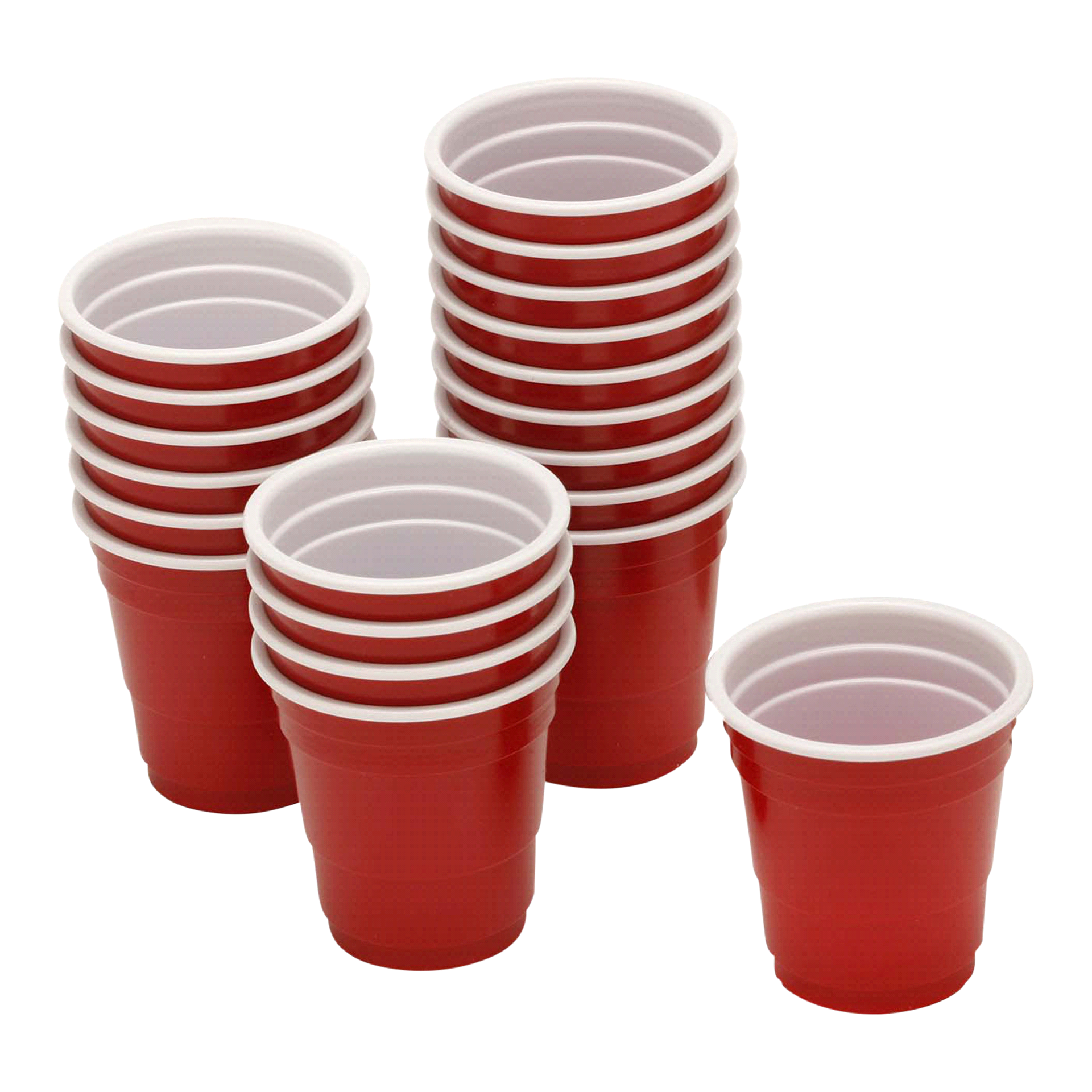 Mini Red Plastic Cups 20ct 2oz