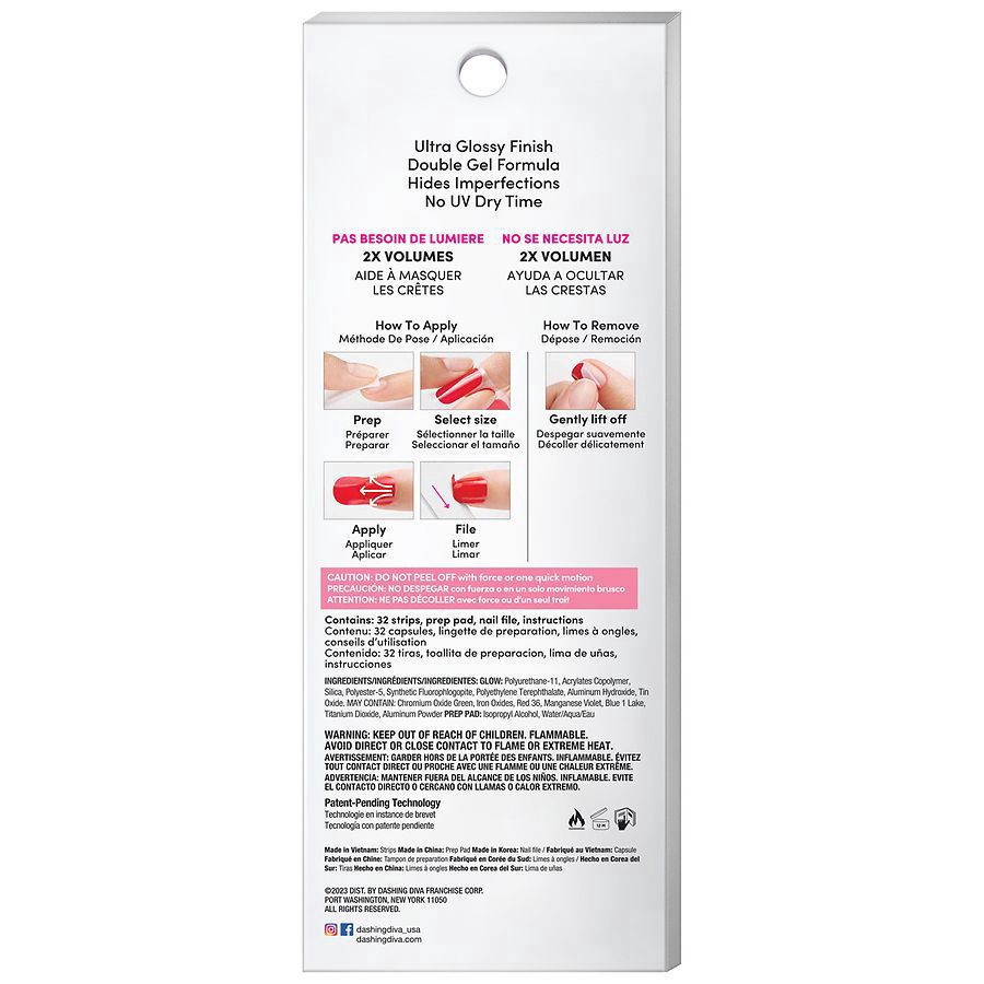 slide 2 of 4, Dashing Diva Glow Gel Nail Strips, 1 ct