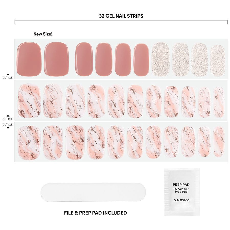 slide 4 of 4, Dashing Diva Glow Gel Nail Strips, 1 ct