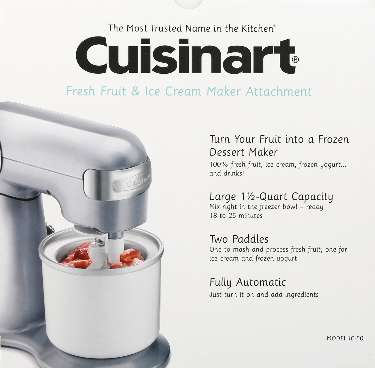 slide 6 of 9, Cuisinart Fresh Fruit & Ice Cream Maker Attachment 1 ea, 1 ct