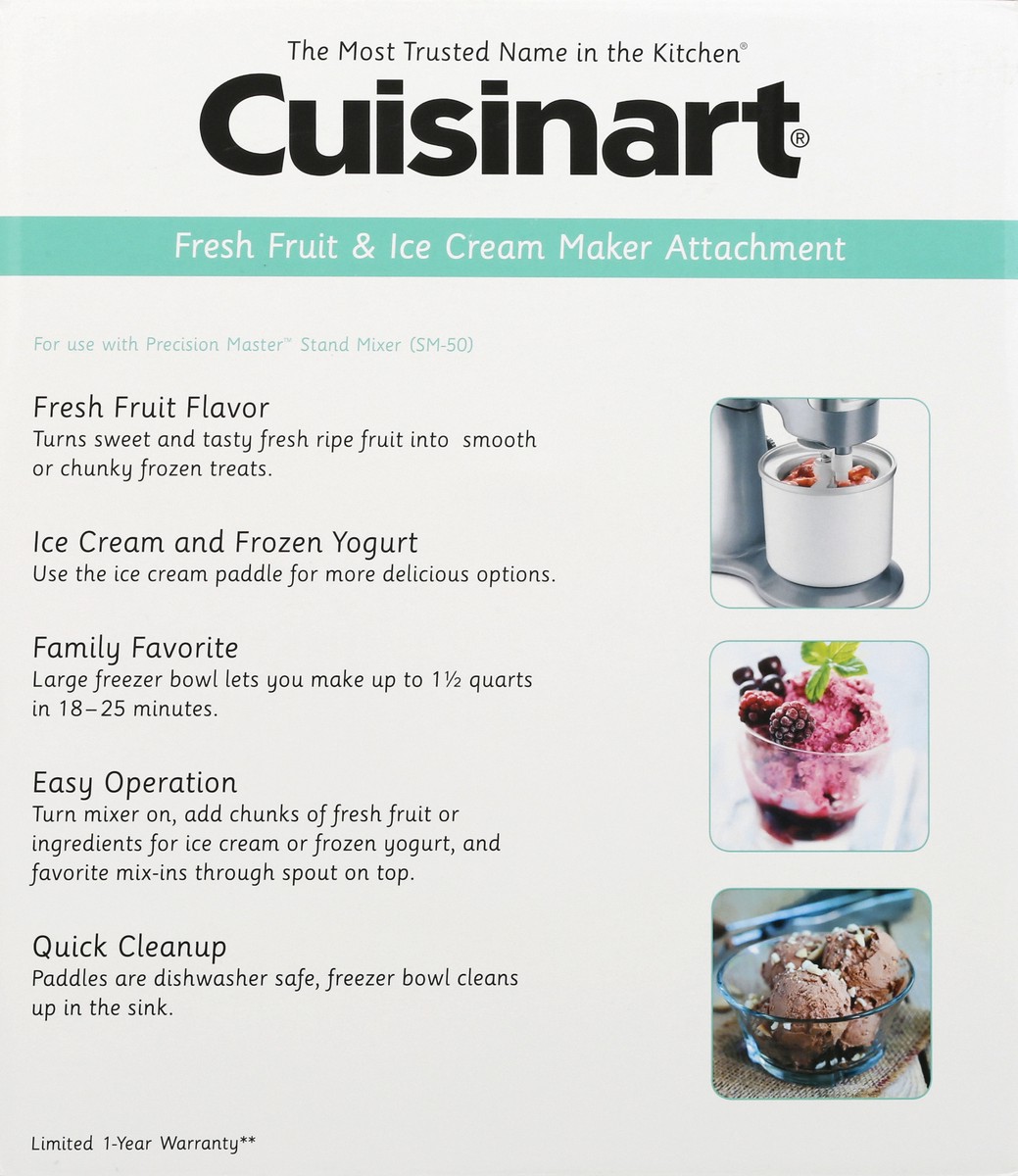 slide 5 of 9, Cuisinart Fresh Fruit & Ice Cream Maker Attachment 1 ea, 1 ct