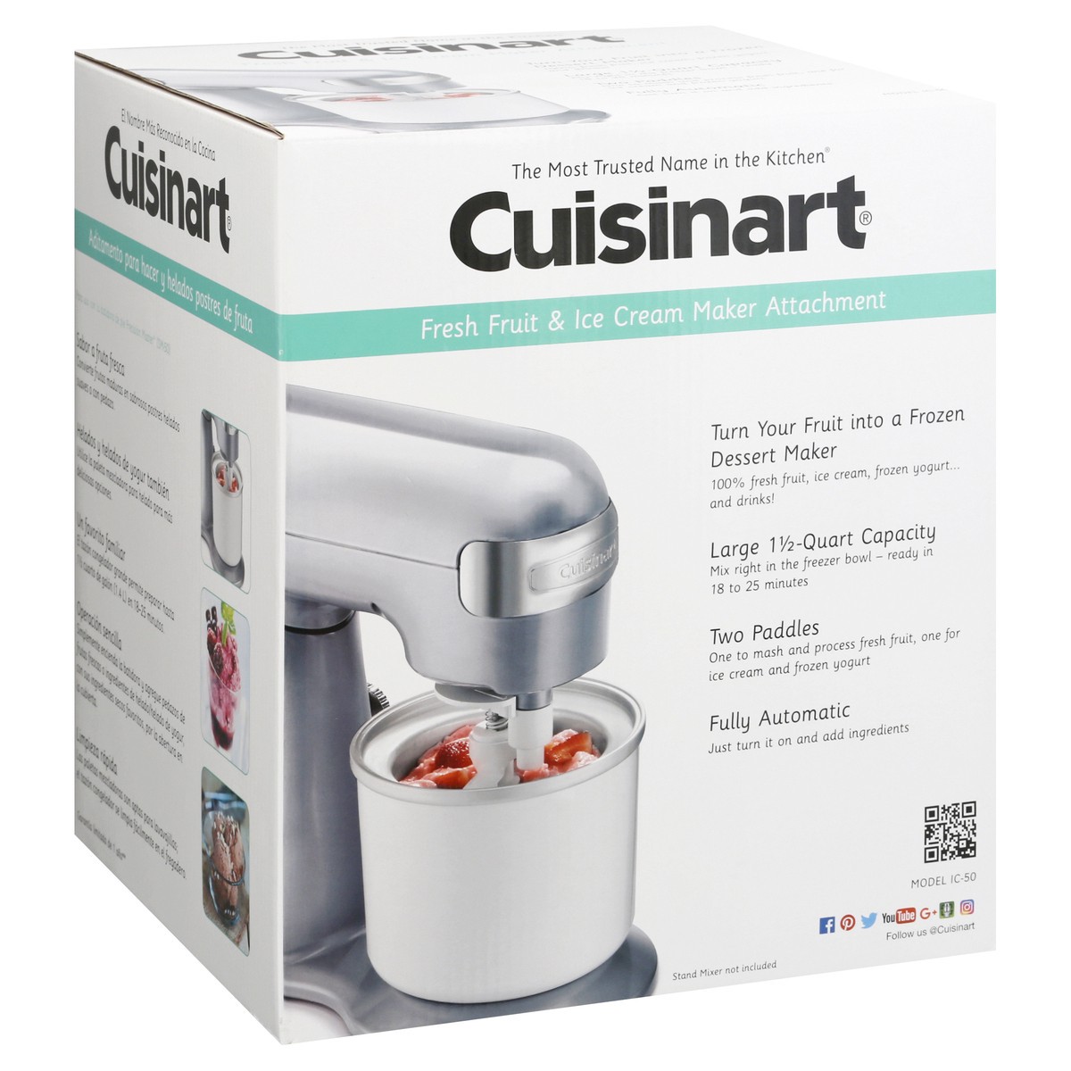 slide 3 of 9, Cuisinart Fresh Fruit & Ice Cream Maker Attachment 1 ea, 1 ct