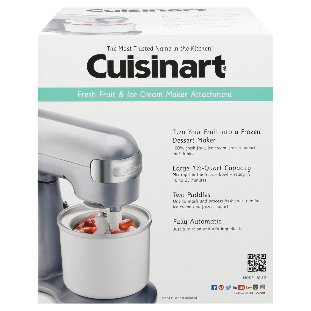 slide 8 of 9, Cuisinart Fresh Fruit & Ice Cream Maker Attachment 1 ea, 1 ct