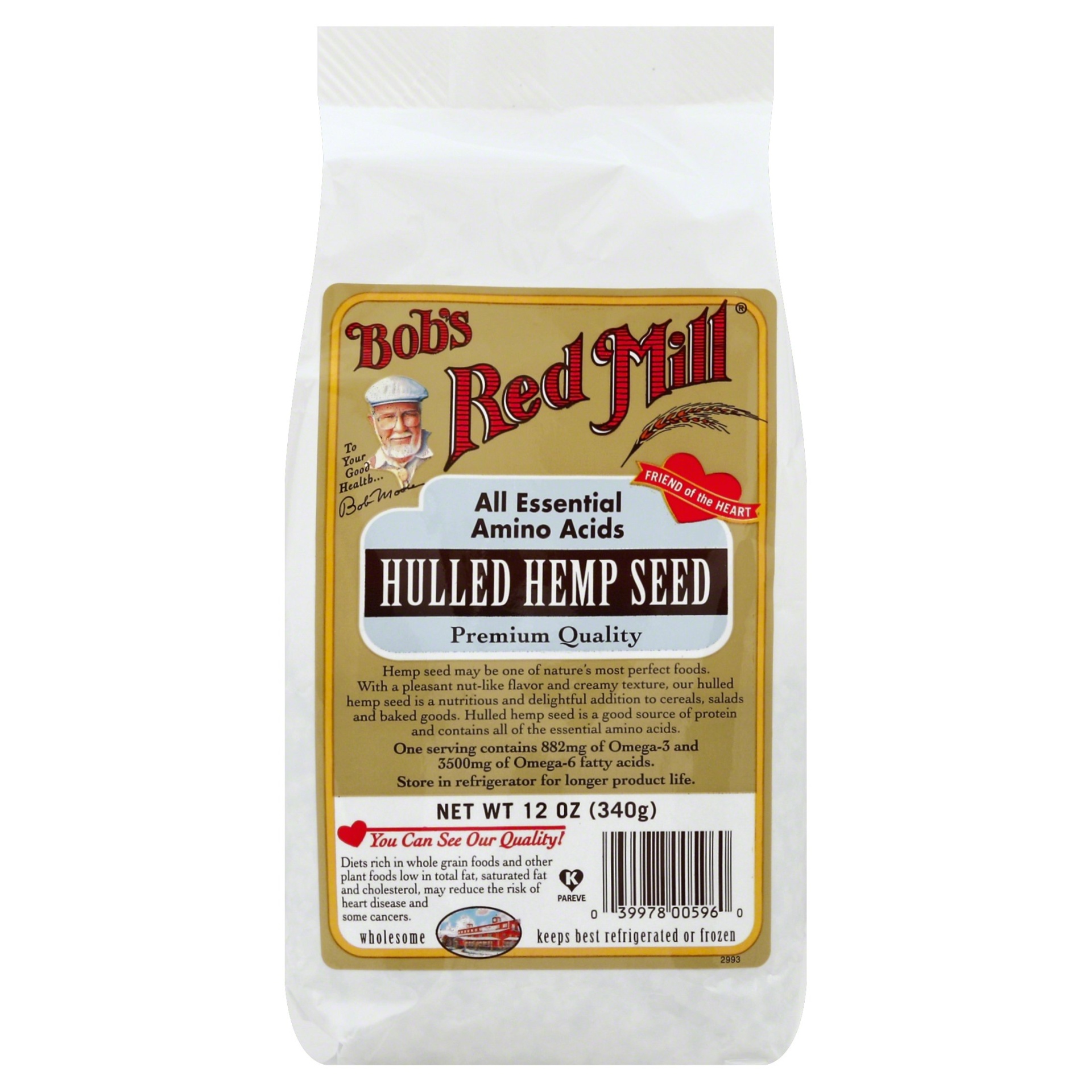 slide 1 of 1, Bob's Red Mill Premium Raw Hulled Hemp Seed Hearts, 12 oz