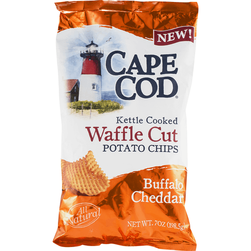 slide 4 of 9, Cape Cod Waffle Cut Buffalo Cheddar Potato Chips, 7 oz