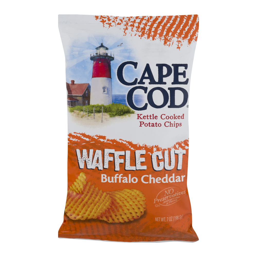 slide 1 of 9, Cape Cod Waffle Cut Buffalo Cheddar Potato Chips, 7 oz