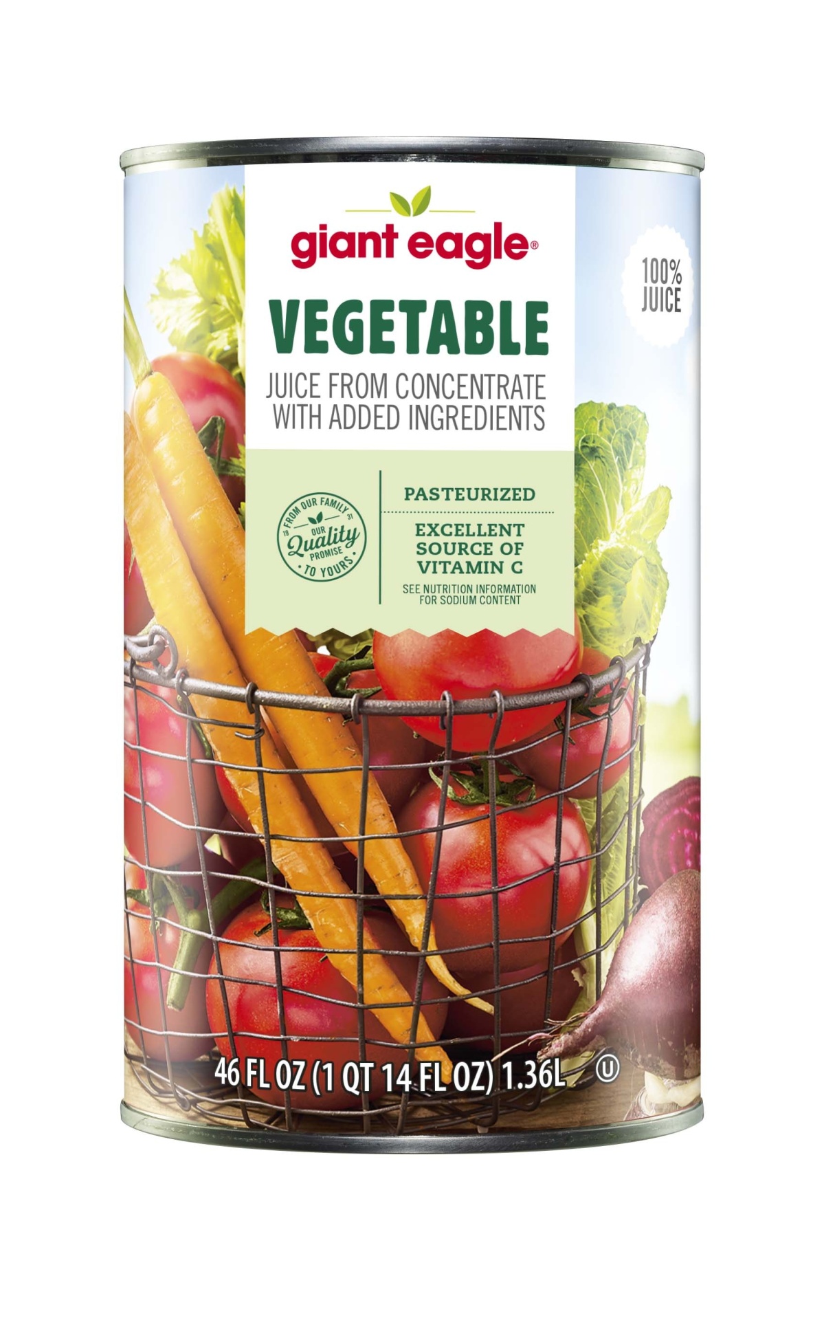 slide 1 of 1, Giant Eagle Vegetable 100% Juice - 46 oz, 46 oz