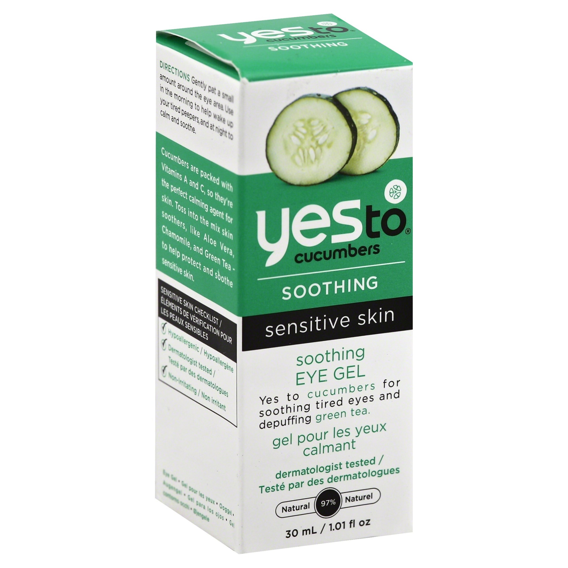 slide 1 of 5, Yes to Soothing Eye Gel Cucumber, 1 oz