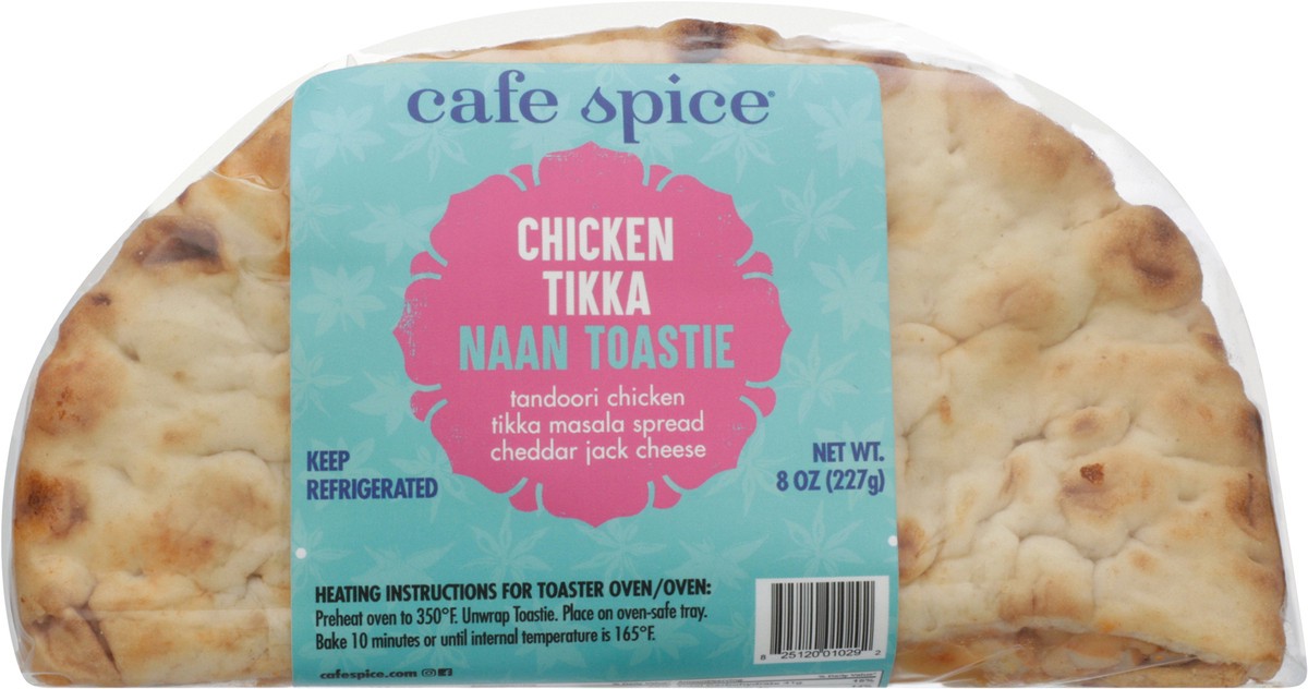 slide 7 of 13, Café Spice Cafe Spice Chicken Tikka Naan Toastie, 8 oz