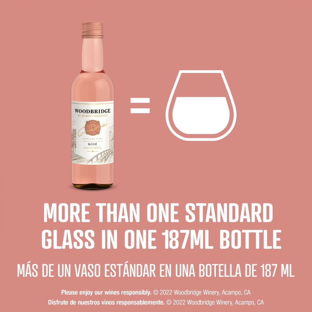 slide 3 of 7, Woodbridge by Robert Mondavi Rose Wine, 4 ct; 187 ml