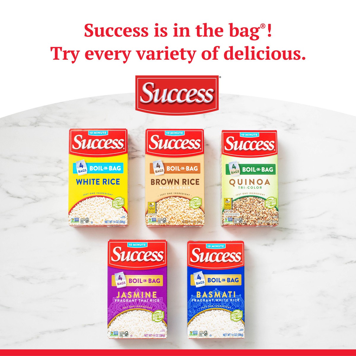 slide 2 of 7, Success White Rice, 6 ct