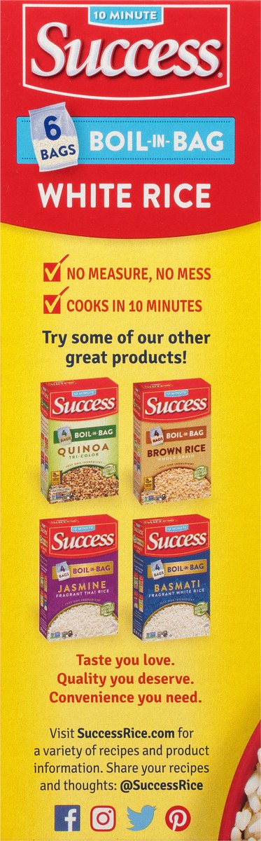 slide 7 of 7, Success White Rice, 6 ct