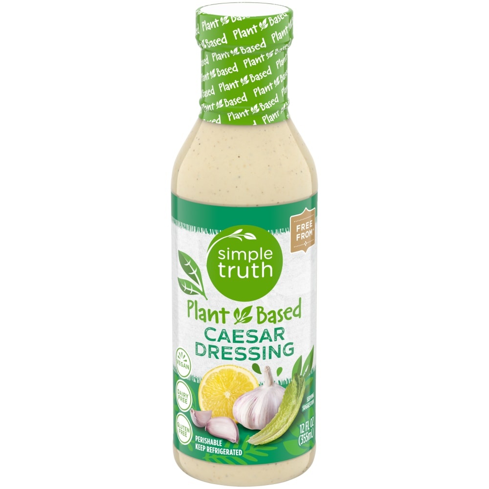 slide 1 of 1, Simple Truth Plant Based Caesar Dressing, 12 fl oz