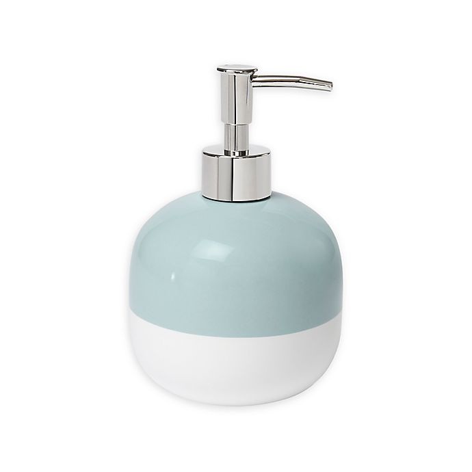 slide 1 of 1, Kate Spade New York Half Dot Lotion Dispenser - Blue, 1 ct