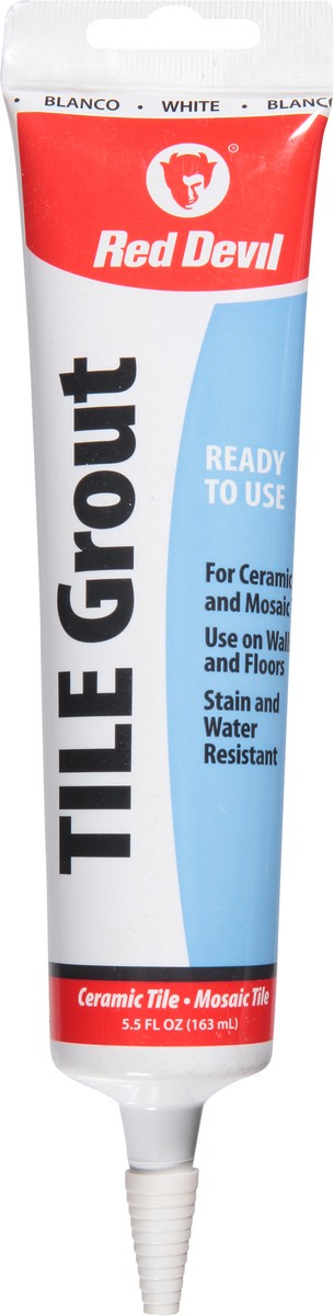 slide 5 of 9, Red Devil White Mosaic Ceramic Tile Grout 5.5 fl oz, 5.5 fl oz