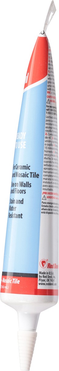 slide 2 of 9, Red Devil White Mosaic Ceramic Tile Grout 5.5 fl oz, 5.5 fl oz