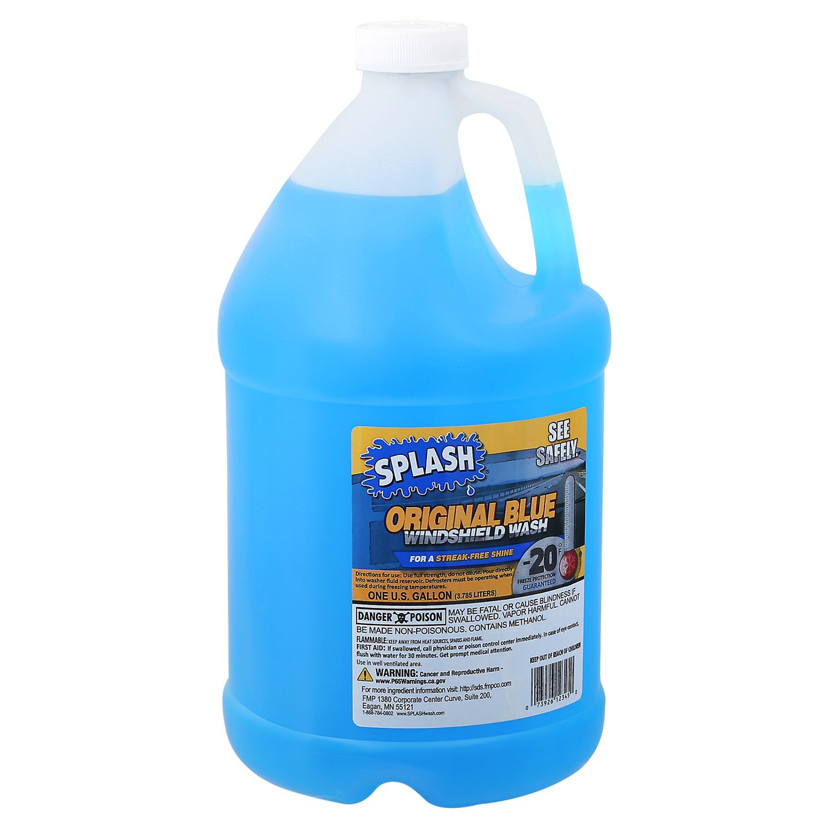 slide 9 of 12, Splash Windshield Wash, Original Blue, See Safely, 1 gal