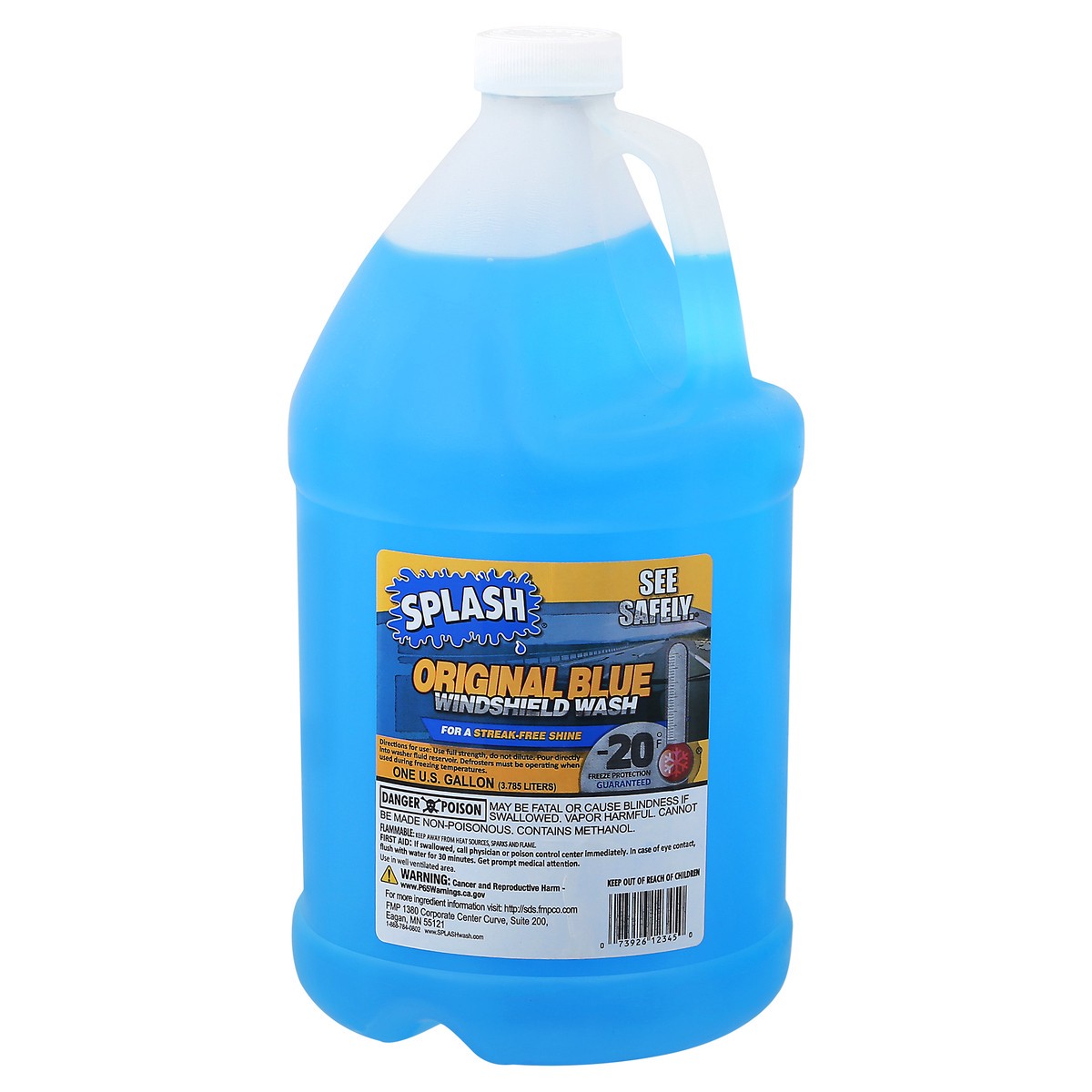 slide 10 of 12, Splash Windshield Wash, Original Blue, See Safely, 1 gal