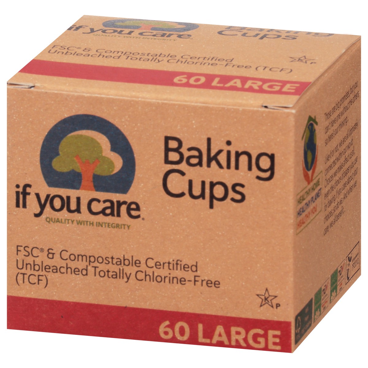 slide 3 of 9, If You Care Large Baking Cups 60 ea, 60 ct