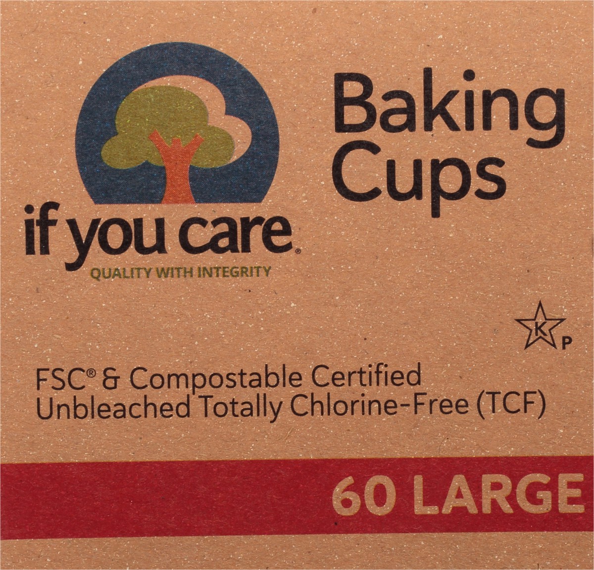 slide 9 of 9, If You Care Large Baking Cups 60 ea, 60 ct