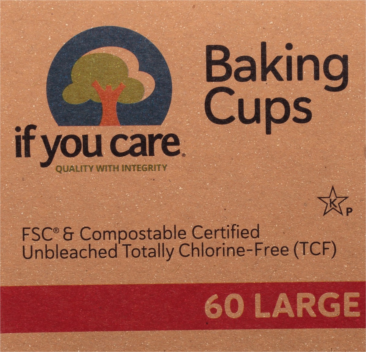 slide 3 of 9, If You Care Large Baking Cups 60 ea, 60 ct