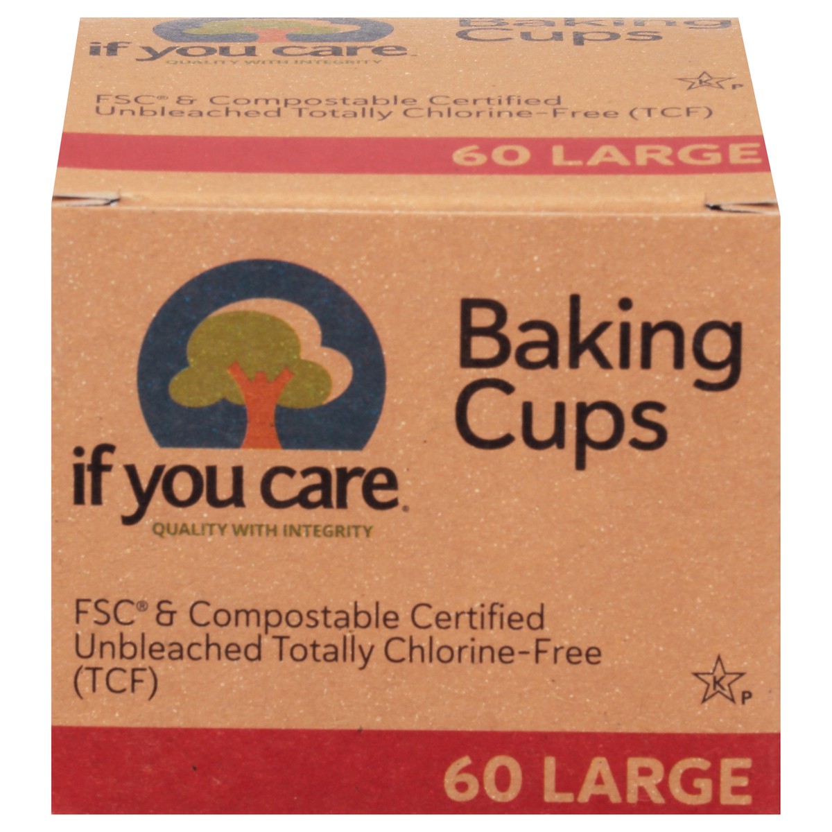 slide 1 of 9, If You Care Large Baking Cups 60 ea, 60 ct