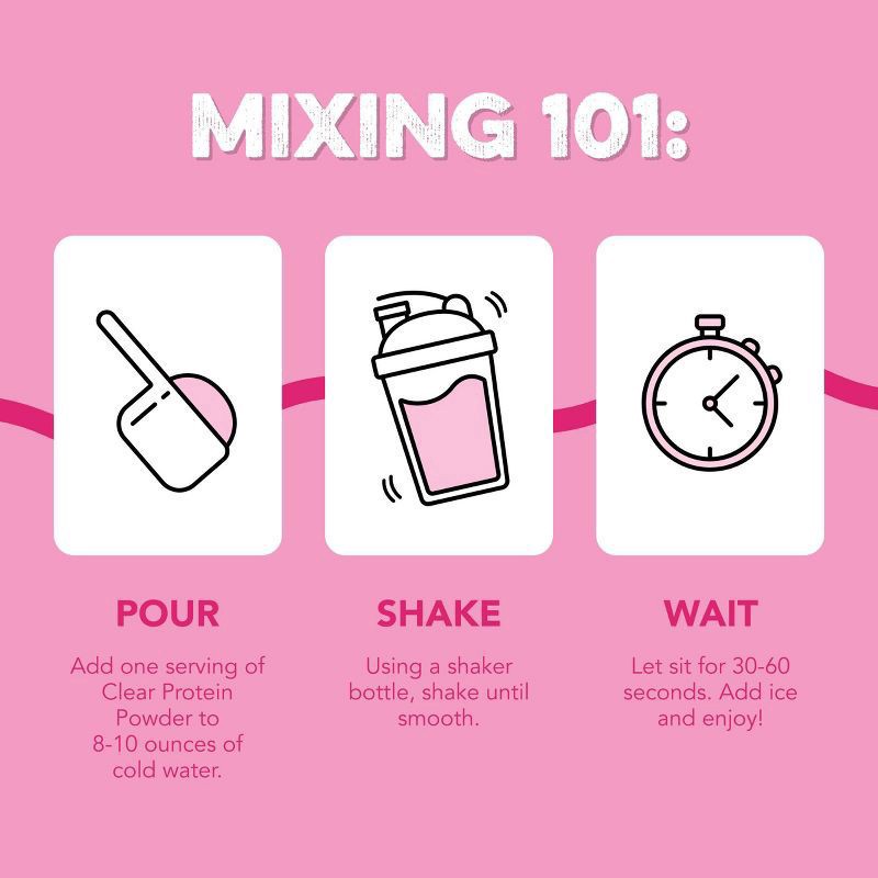 slide 2 of 8, Clean Simple Eats Clear Protein Pink Burst, 19.8 oz