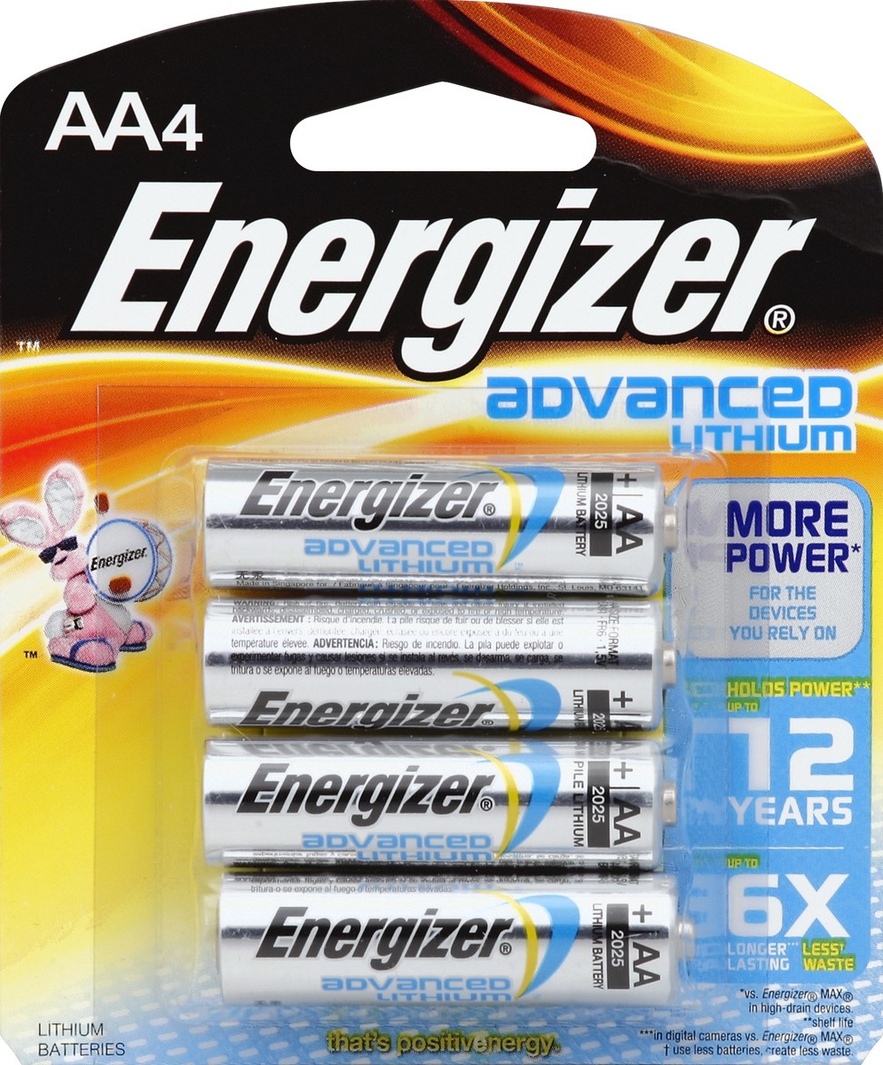 slide 2 of 3, Energizer Advanced Lithium Aa Batteries, 4 ct