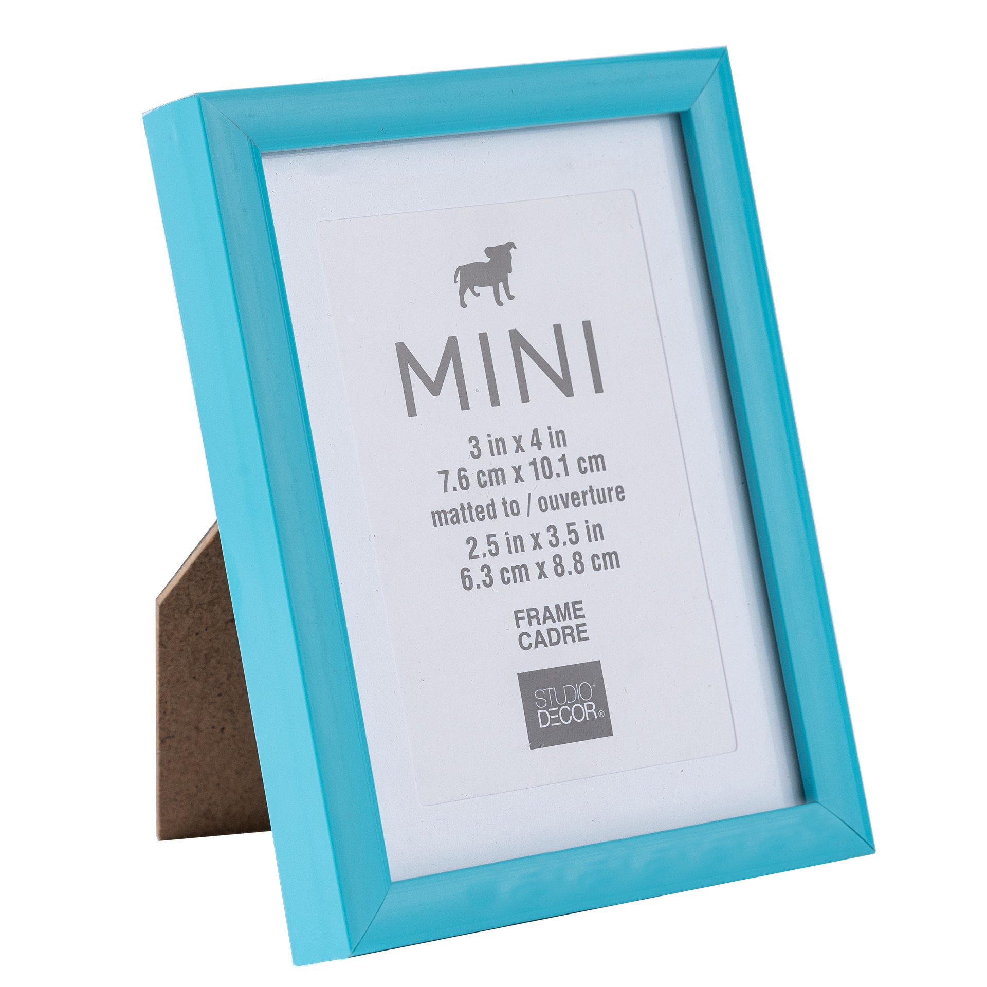 slide 2 of 5, Turquoise Mini Frame With Mat By Studio Decor, 4.4 in x 3.34 in x 0.55 in