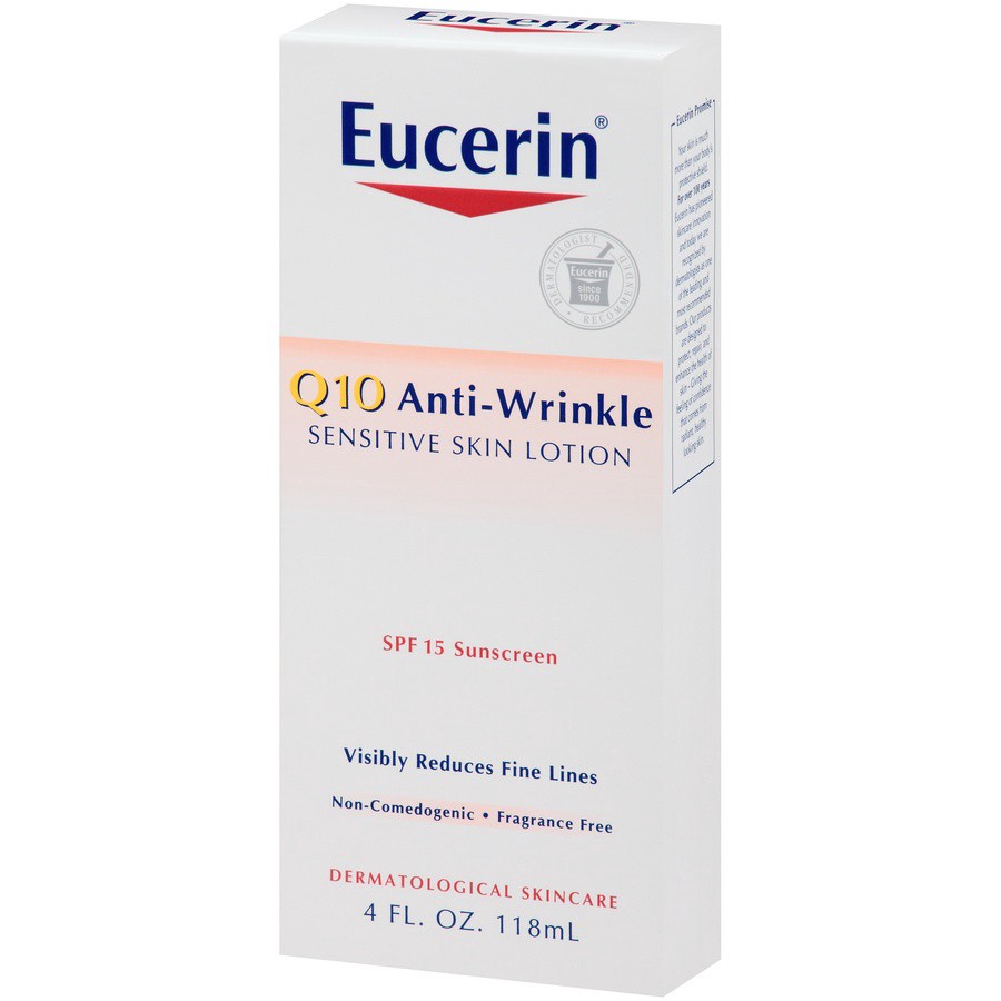 slide 4 of 7, Eucerin Sensitive Skin Q10 Anti-Wrinkle Lotion, 4 oz