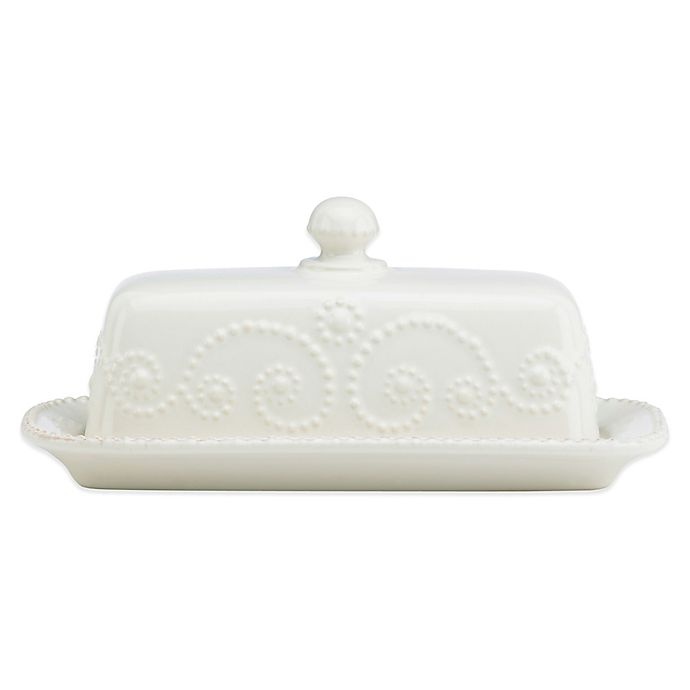 slide 1 of 1, Lenox French Perle Covered Butter Dish - White, 1 ct