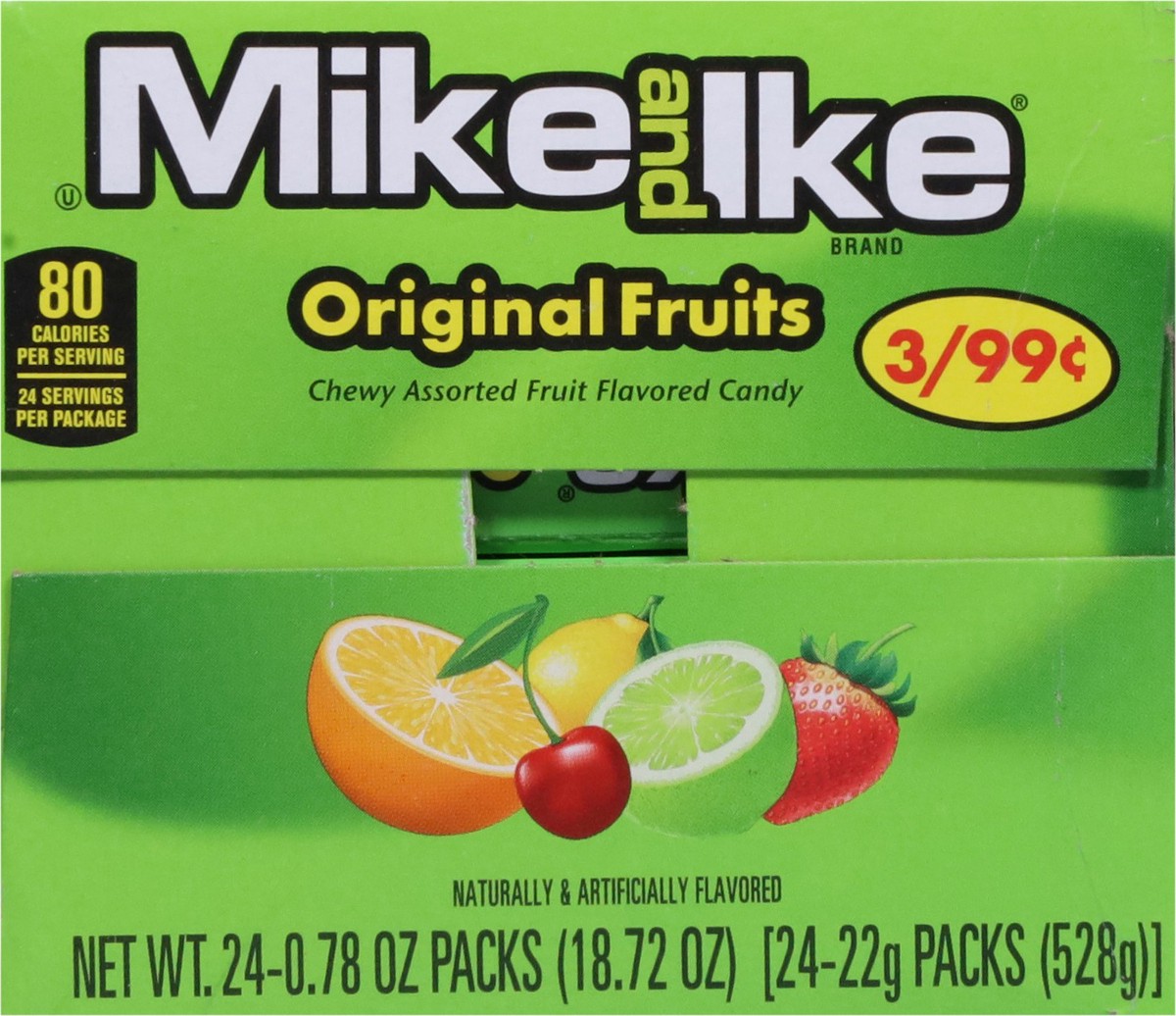 slide 10 of 14, MIKE AND IKE Original Fruits Candy 24 - 0.78 oz Packs, 24 ct