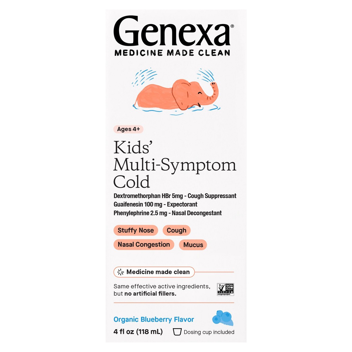 slide 10 of 10, Genexa Children's Multi-Symptom Cold Medicine Cold & Stuffy Nose 4 FO, 4 fl oz