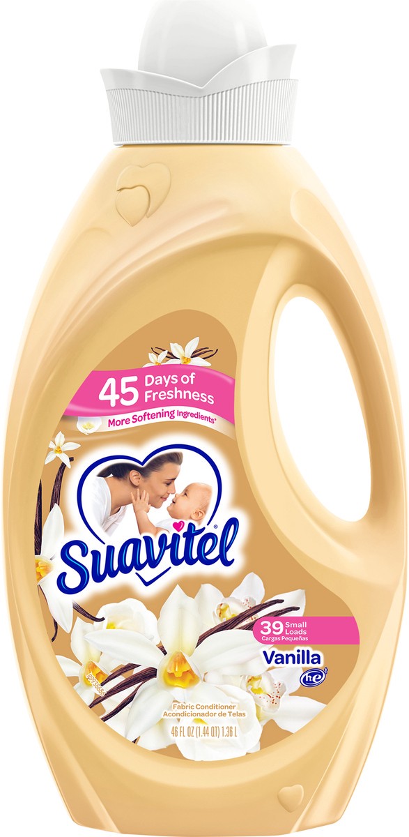 slide 5 of 11, Suavitel Fabric Conditioner Liquid Hvnlyvanilla(39 Sm Loads), 46 oz