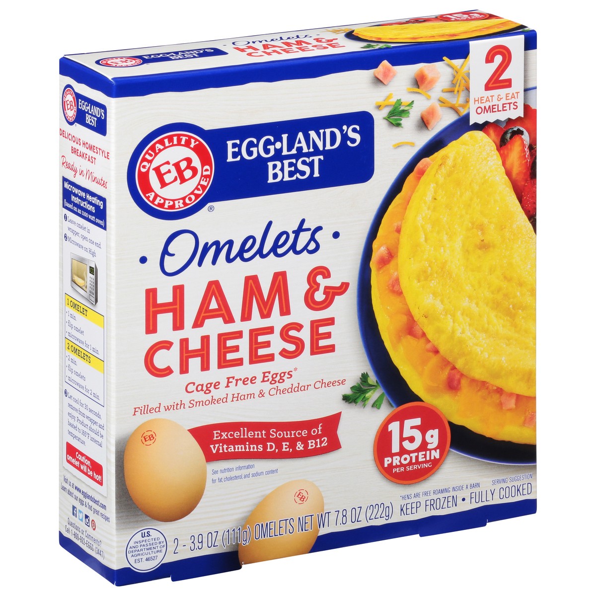 slide 6 of 9, Egglands Best Eggland's Best Ham & Cheese Frozen Omelet, 7.8 oz