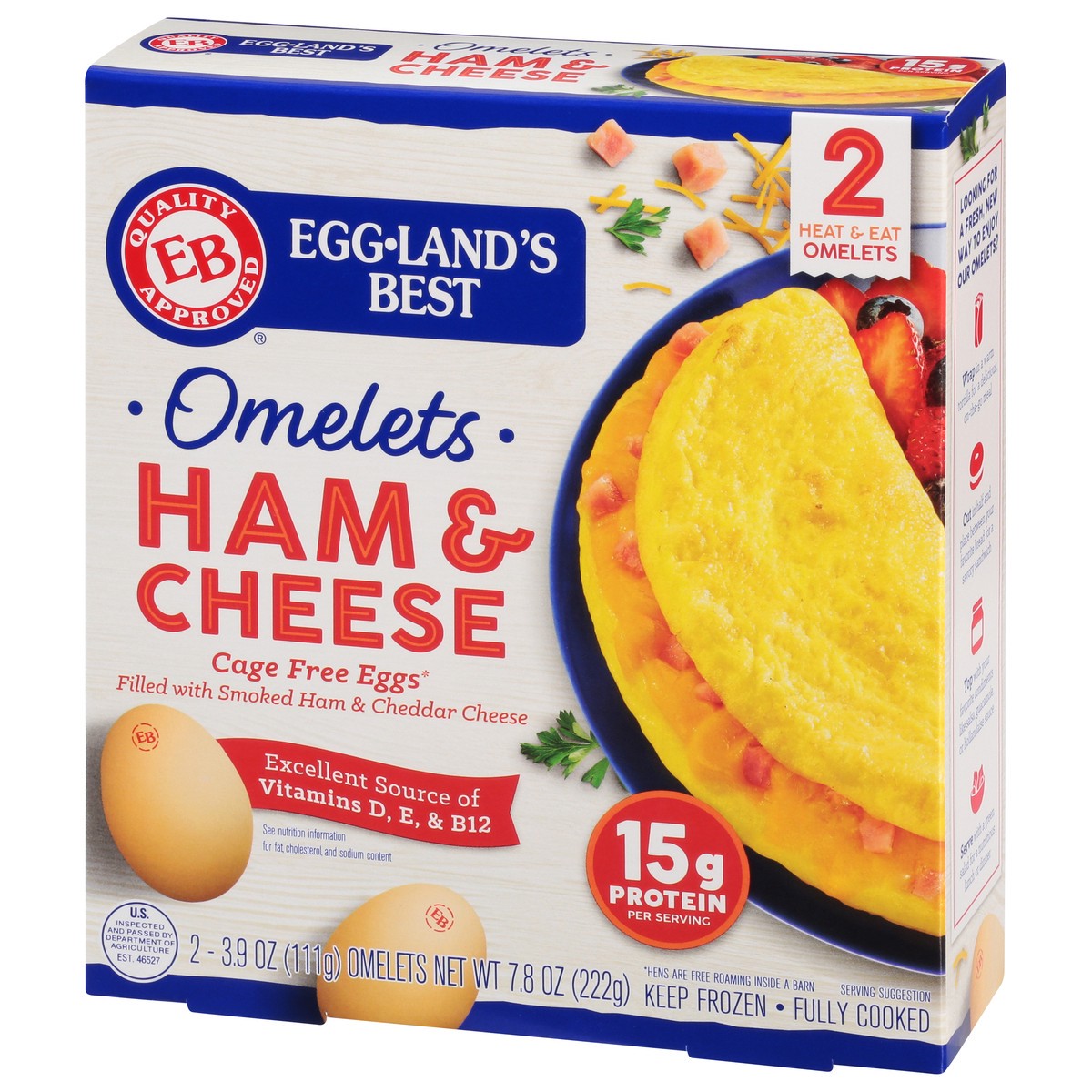 slide 7 of 9, Egglands Best Eggland's Best Ham & Cheese Frozen Omelet, 7.8 oz