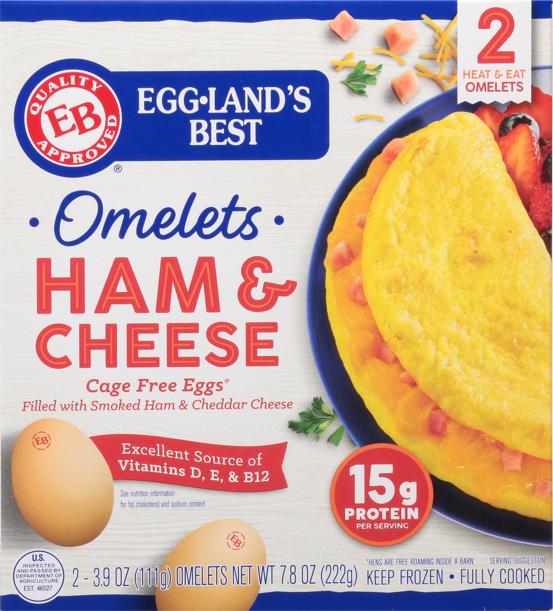 slide 8 of 9, Egglands Best Eggland's Best Ham & Cheese Frozen Omelet, 7.8 oz