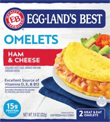 Eggland's Best Ham & Cheese Frozen Omelet, 2 count