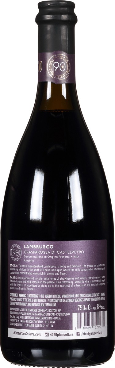 slide 9 of 9, 90+ Cellars Italy Lot 172 Lambrusco 750 ml, 750 ml