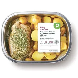 Publix Aprons Meal for One with Lemon-Garlic Potatoes Sun-Dried Tomato & Cheese-Stuffed Chicken