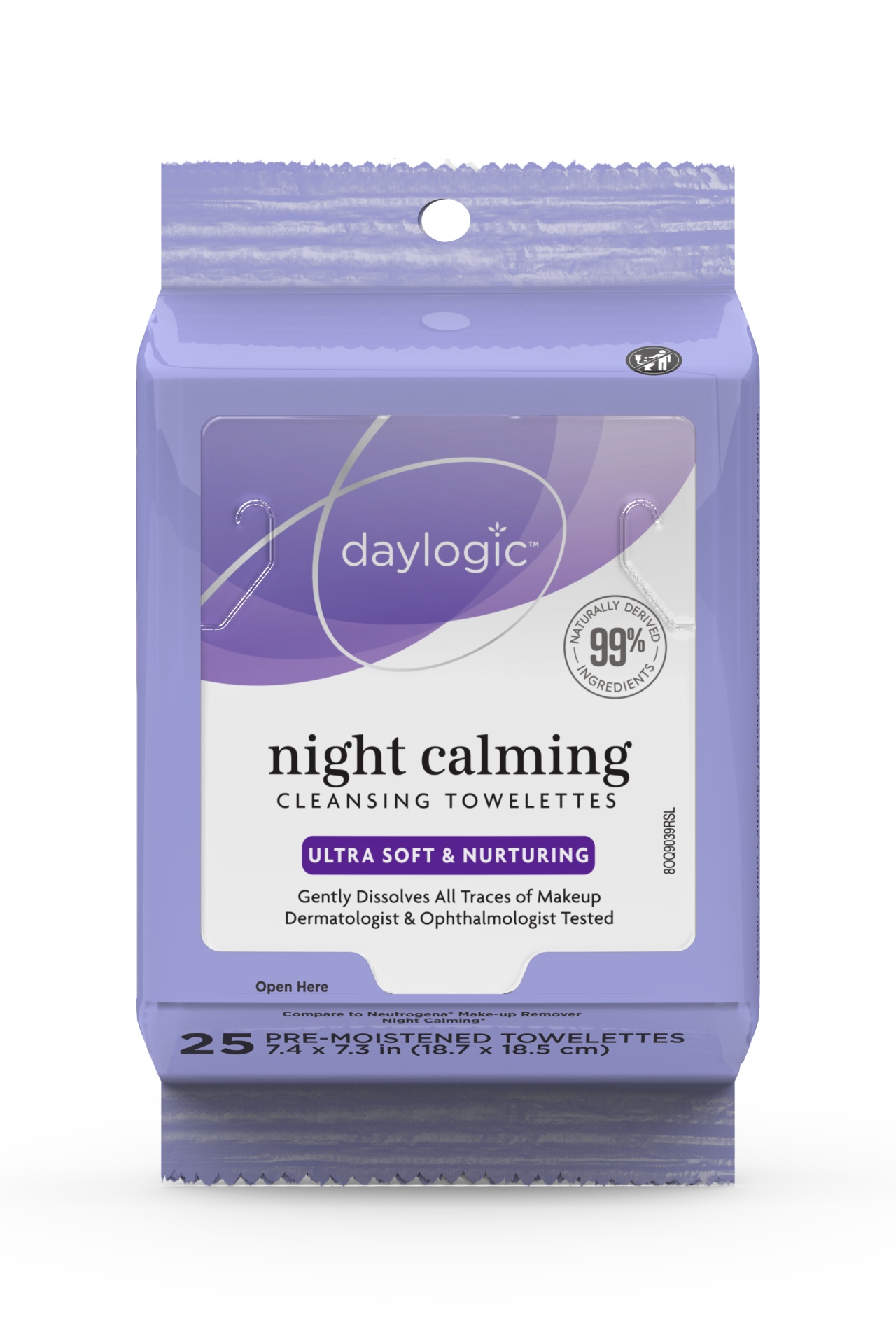 slide 1 of 1, Daylogic Night Calming Cleansing Towelettes, 25 ct