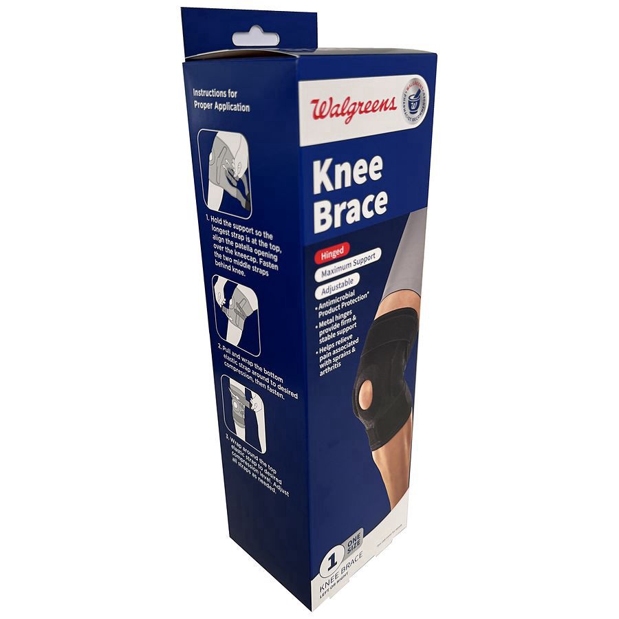 slide 4 of 5, Walgreens Knee Brace One Size, 1 ct
