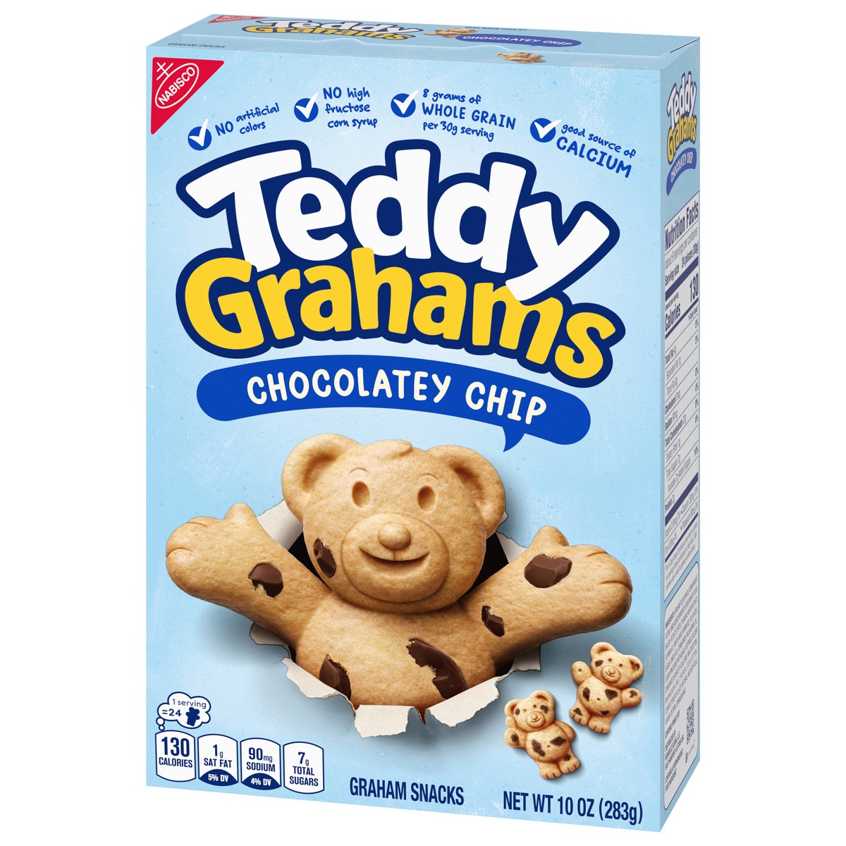 slide 8 of 14, TEDDY GRAHAMS Chocolatey Chip Graham Snacks, Kids Snacks, 10 oz, 10 oz